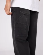 Badge Worker Jeans Black (4)