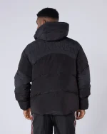 Contrast Peak Puffer Jacket Black (1)