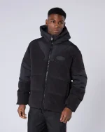 Contrast Peak Puffer Jacket Black