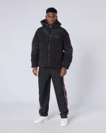 Contrast Peak Puffer Jacket Black (2)