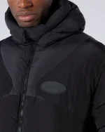 Contrast Peak Puffer Jacket Black (5)