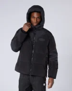 Contrast Peak Puffer Jacket Black (6)