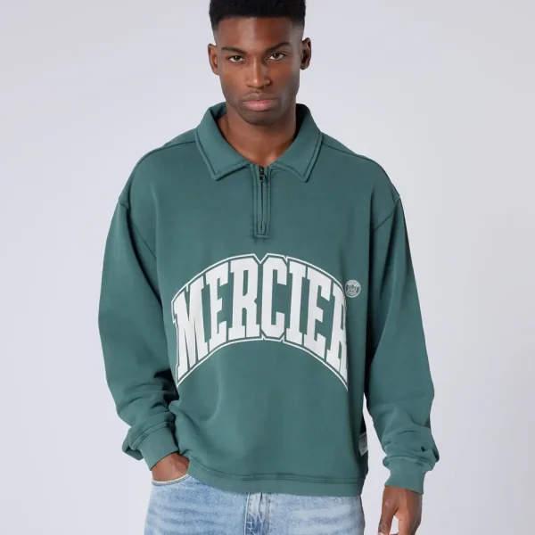 Homerun 1 4 Zip Washed Green