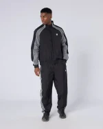 Homerun Track Top Black Grey (1)