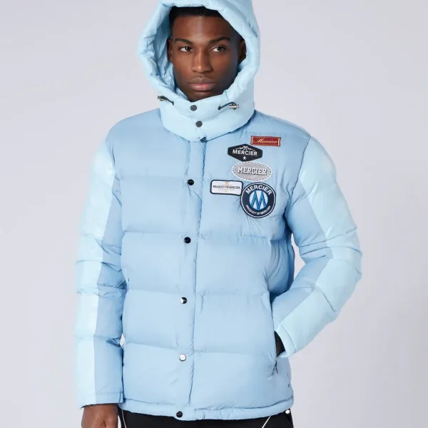 OG Badge Panelled Jacket Sky Blue