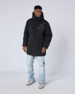 Premium OG Badge Parka Coat Black (4)