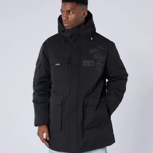Premium OG Badge Parka Coat Black