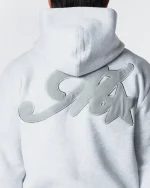 Runway Full Zip Tracksuit Grey Marl (1)