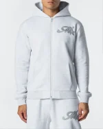 Runway Full Zip Tracksuit Grey Marl