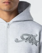 Runway Full Zip Tracksuit Grey Marl (3)