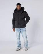 Signature Puffer Jacket Black (6)