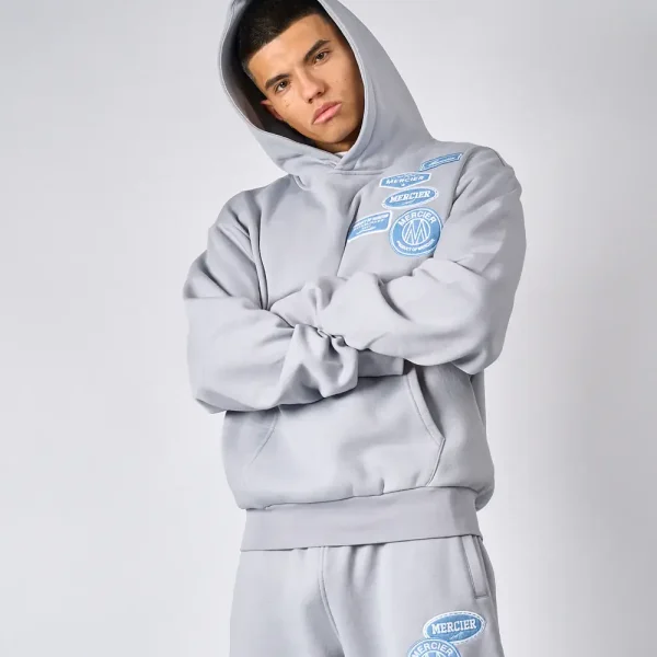 Smoke Grey Denim OG Badge Hoodie