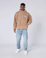 Tempo Borg Jacket Brown (6)