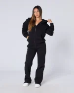 Womens Authenticity Tracksuit Black (1)