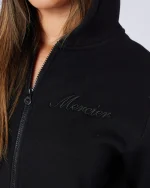 Womens Authenticity Zip Hoodie Black (2)
