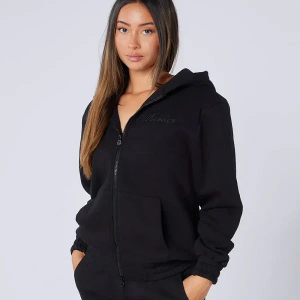 Womens Authenticity Zip Hoodie Black