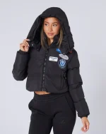 Women's Cropped OG Puffer Jacket Black (1)