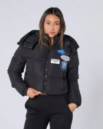Women's Cropped OG Puffer Jacket Black (5)
