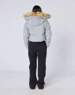 Women's Cropped OG Puffer Jacket Grey (5)