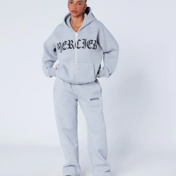 Womens Gothic Zip Tracksuit Grey
