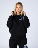 Womens Mercier OG Badge Hoodie Black (2)