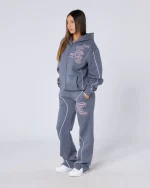 Womens New Wave Badge Tracksuit Grey (1)