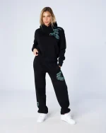 Womens OG Badge Hoodie Black Tiffany (1)