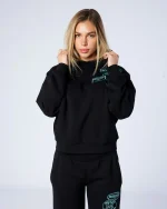 Womens OG Badge Hoodie Black Tiffany (2)