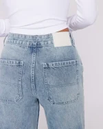 Womens OG Denim Stitch Badge Jeans Stonewash (4)