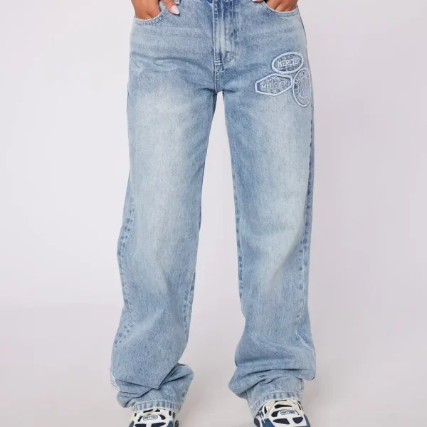 Womens OG Denim Stitch Badge Jeans Stonewash