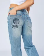 Womens Raw Edge Denim Jeans (3)