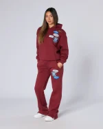Womens Relaxed OG Badge Tracksuit Cabernet (1)