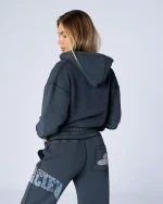 Womens Shatter Tracksuit Washed Black (2)