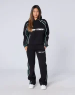Women's Sporty Tracksuit Black (1)