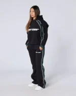 Women's Sporty Tracksuit Black (3)
