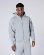 New Wave OG Badge Zip Hoodie Grey