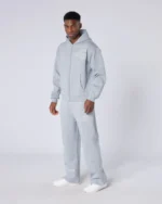 New Wave OG Badge Zip Hoodie Grey (4)