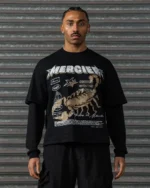 Stinger Double Layer T shirt Black (3)