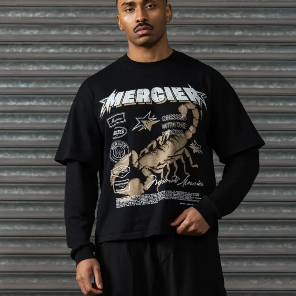 Stinger Double Layer T shirt Black