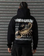 Stinger Zip up Hoodie Black (1)