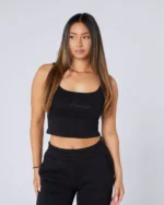 Womens Authenticity Strap Vest Black (1)