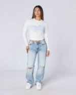 Womens Long Sleeve Fantasy T shirt White (4)