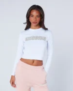 Womens Player LS Tee Blush White (1)