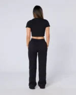 Womens Two Tone Baby Tee Black (4)