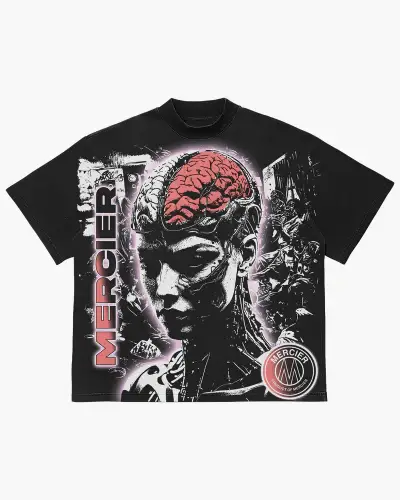 Sci Fi relaxed Vintage Black Tshirt PRE ORDER