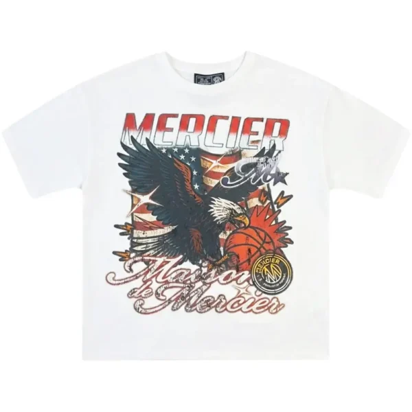 Mercier Eagle Waffle Tshirt White