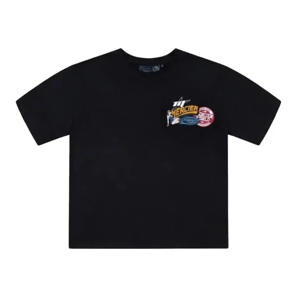 Pin Up Badge Tshirt Black