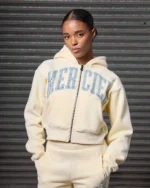 Womens Studded Zip Tracksuit Lemon (2)