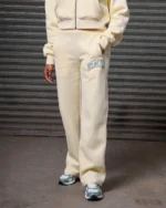 Womens Studded Zip Tracksuit Lemon (3)