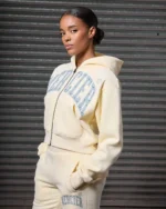 Womens Studded Zip Tracksuit Lemon (7)
